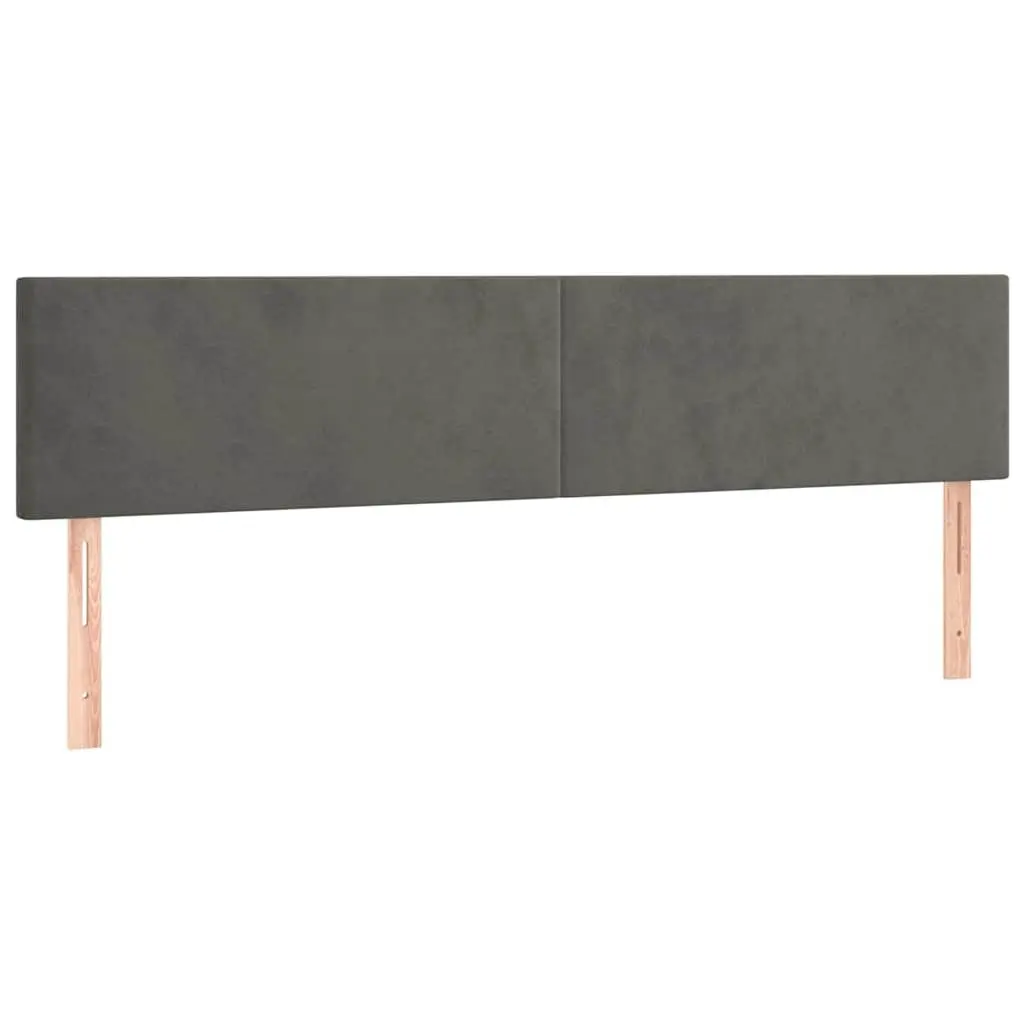 Velvet Headboard Adjustable Height 200cm Grey
