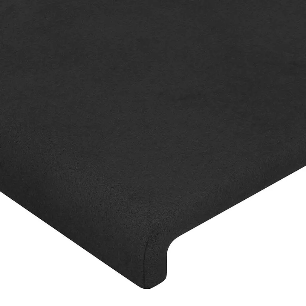 Velvet Headboard Black 200cm Adjustable Height Bedroom Upholstered Backrest