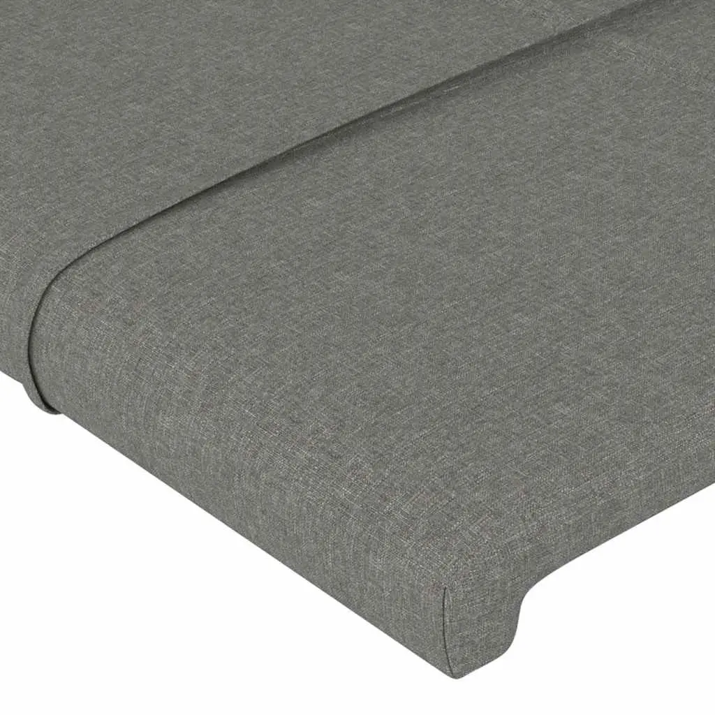 Fabric Headboard Adjustable Height Dark Grey 100cm Bedroom Bed Support