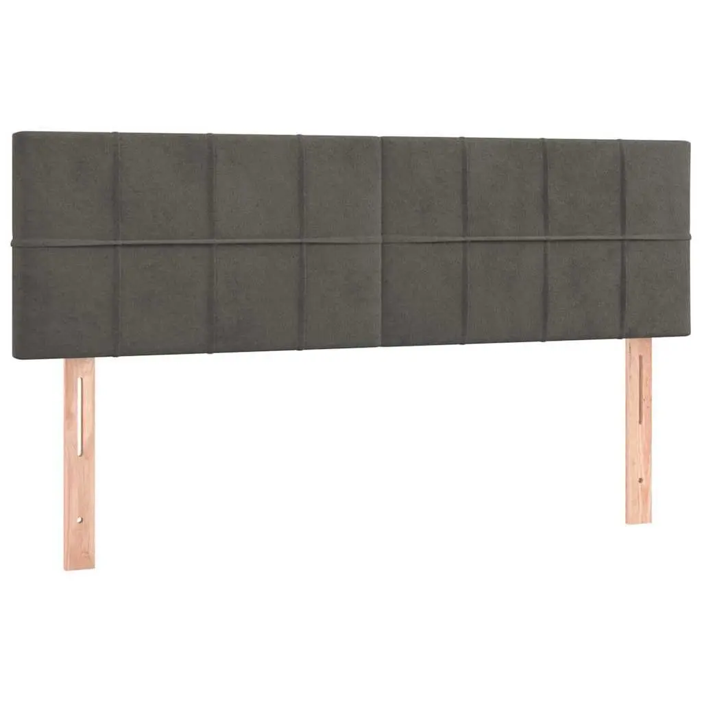Velvet Headboard Adjustable Height 144cm Grey