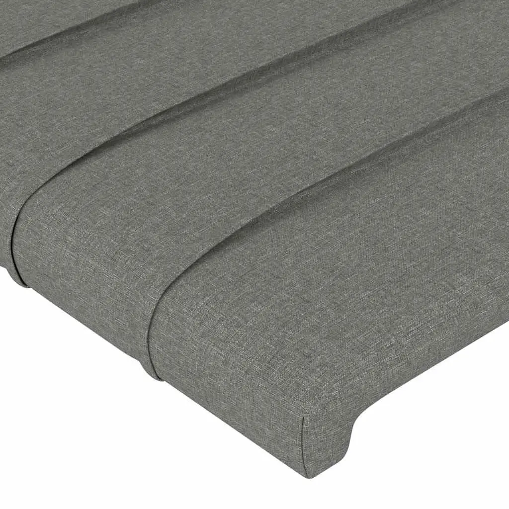 Headboard Adjustable Height Dark Grey 200x5x78/88 cm Fabric