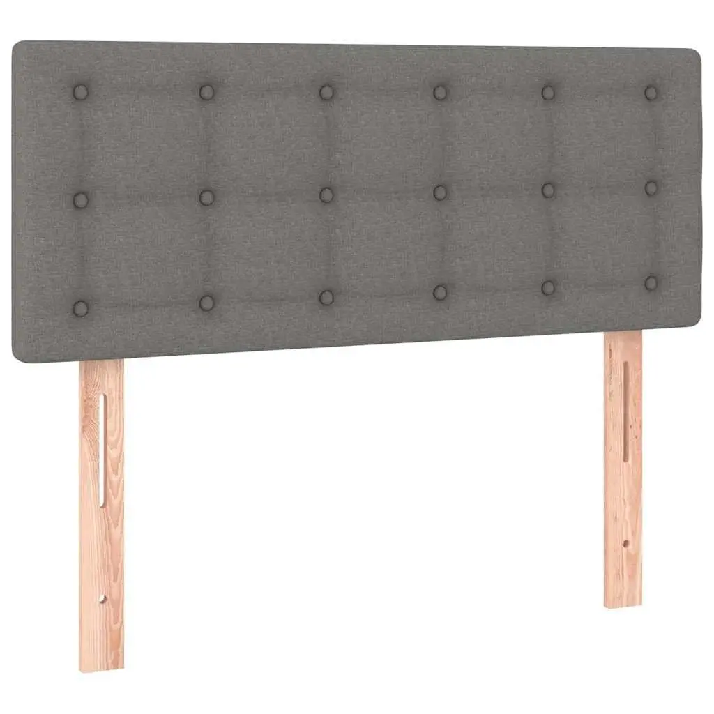 Headboard Fabric Upholstered Dark Grey 100cm with Wooden Legs
