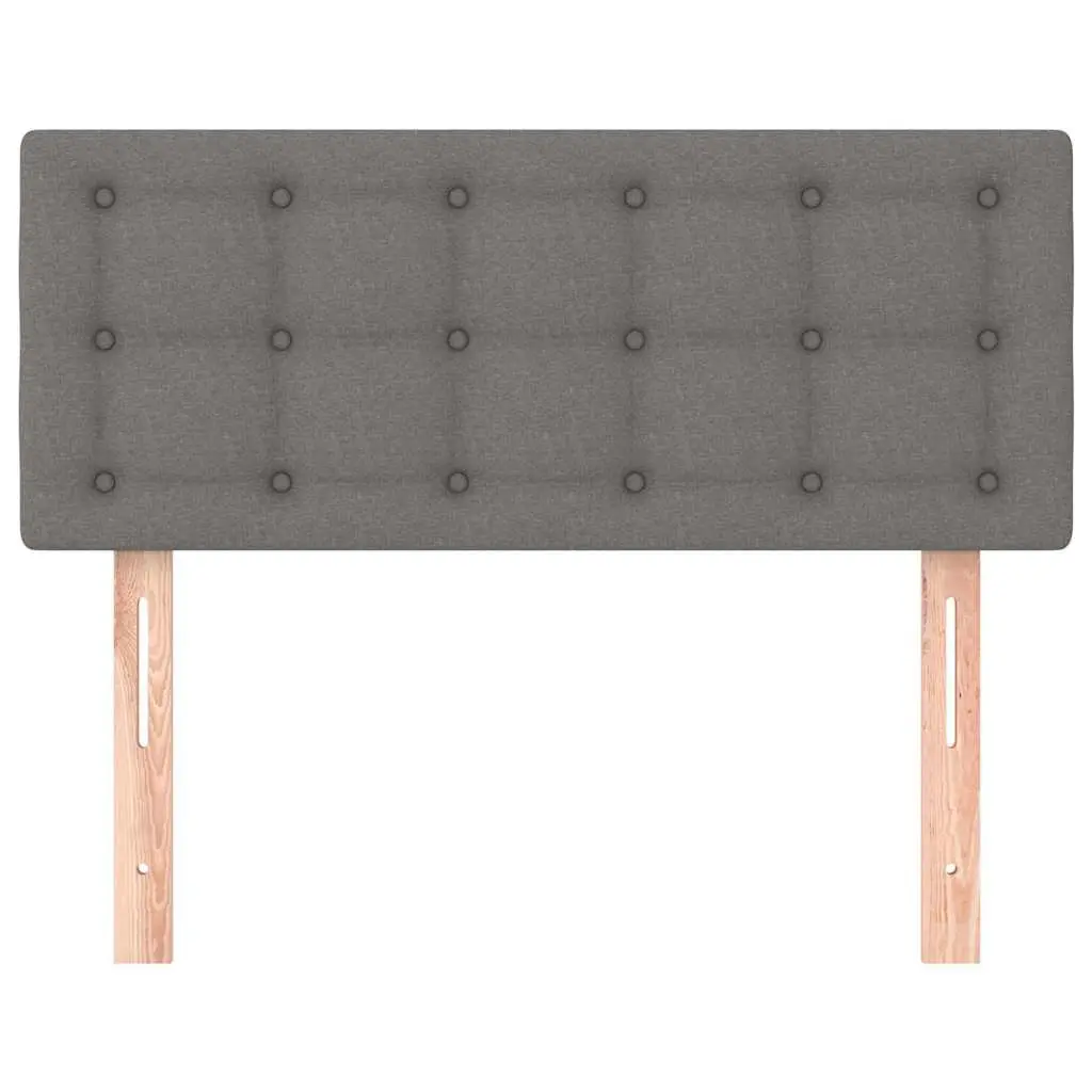 Headboard Fabric Upholstered Dark Grey 100cm with Wooden Legs