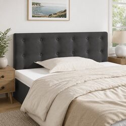 100 cm Velvet Headboard in Dark Grey with Adjustable Height