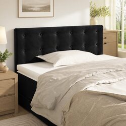 Upholstered Black Velvet Headboard 100 cm Dimensions