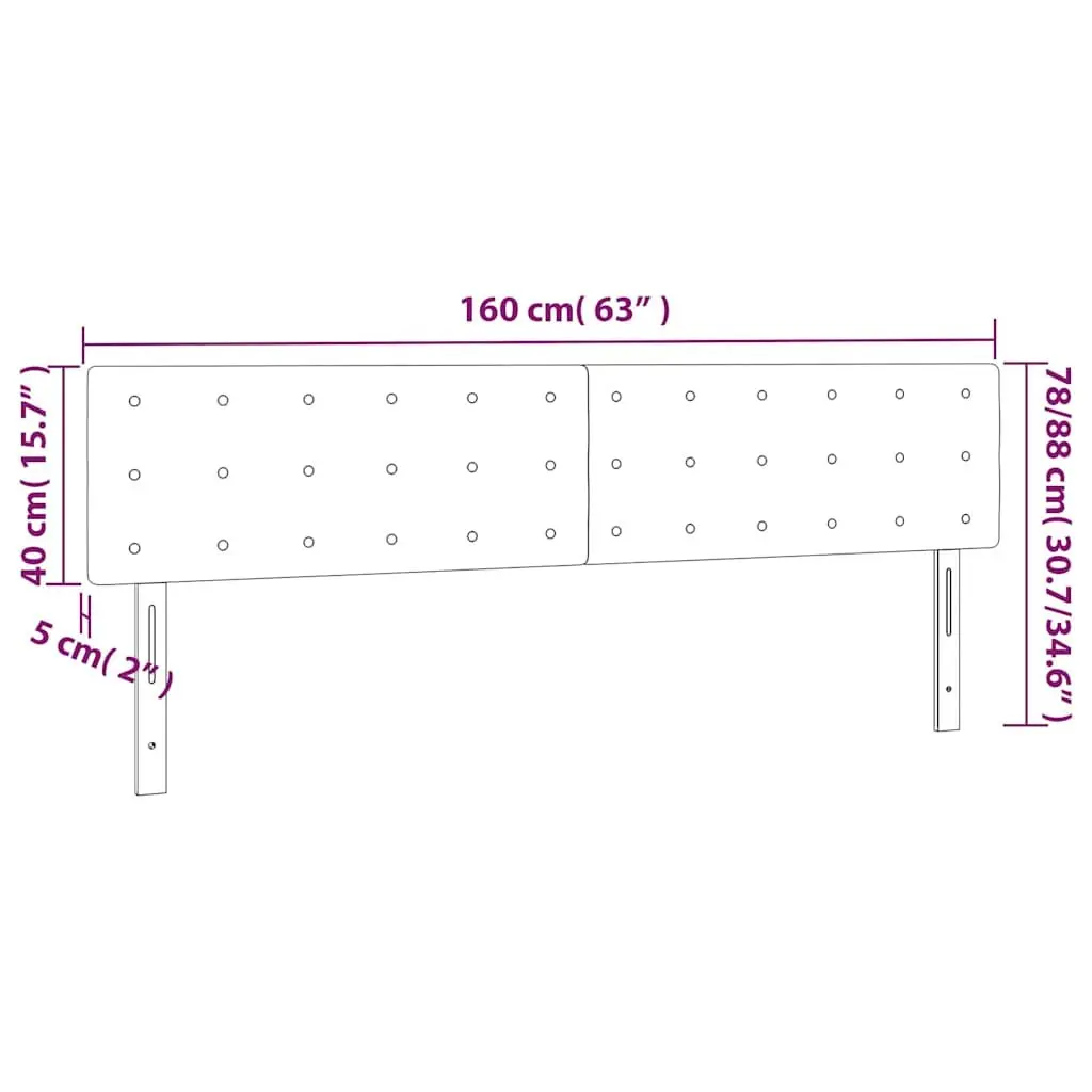 Headboard Adjustable Black Fabric 160x5x78/88 cm Bedroom Bed Header Support