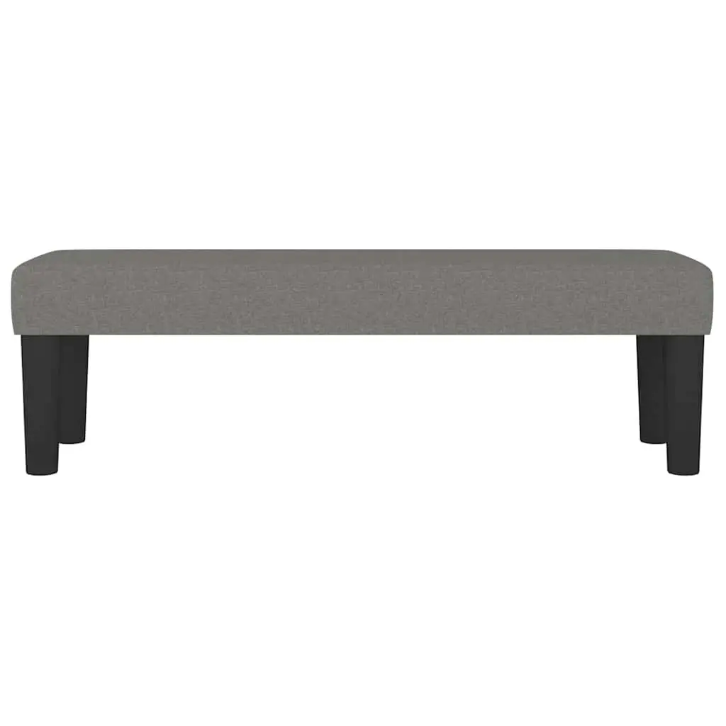 Upholstered Bench Padded Seat 100x30x30cm Grey Fabric