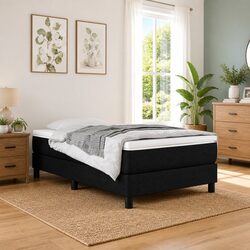 Pocket Spring Mattress in Black 90x190x20cm Medium Support
