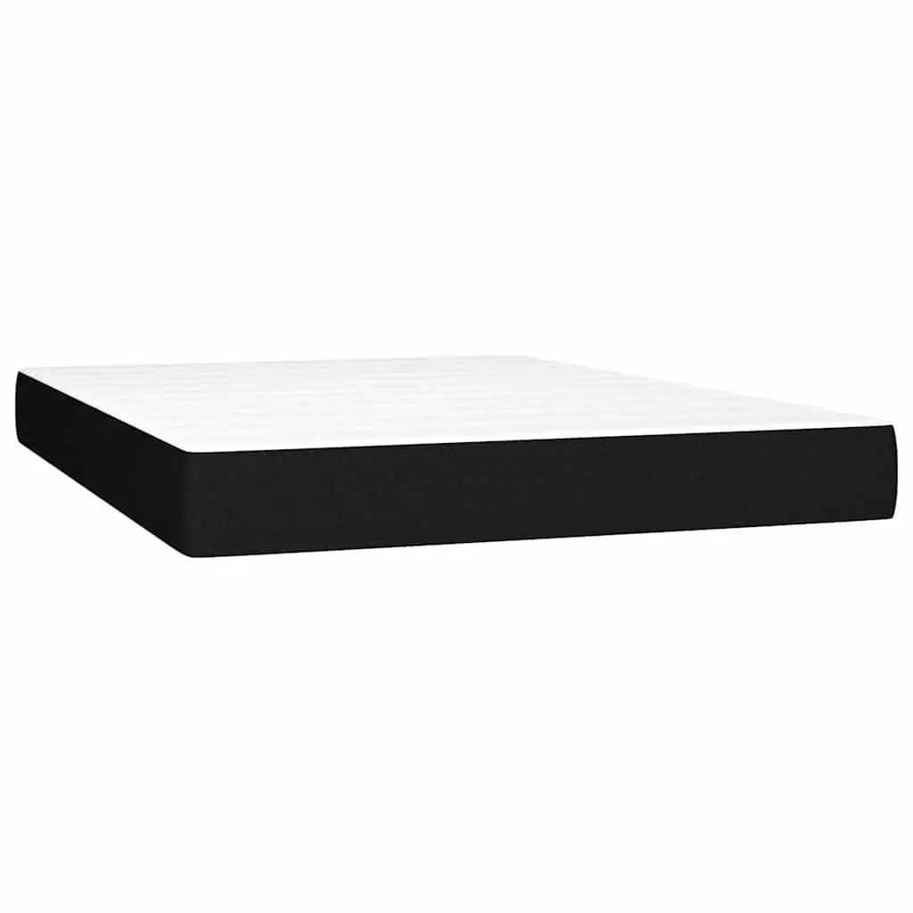 Pocket Spring Bed Mattress Medium Firmness 137x190x20 cm Black Fabric Sleep