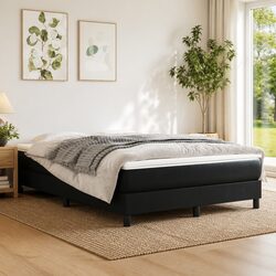 Full Size Pocket Spring Mattress with Faux Leather Cover