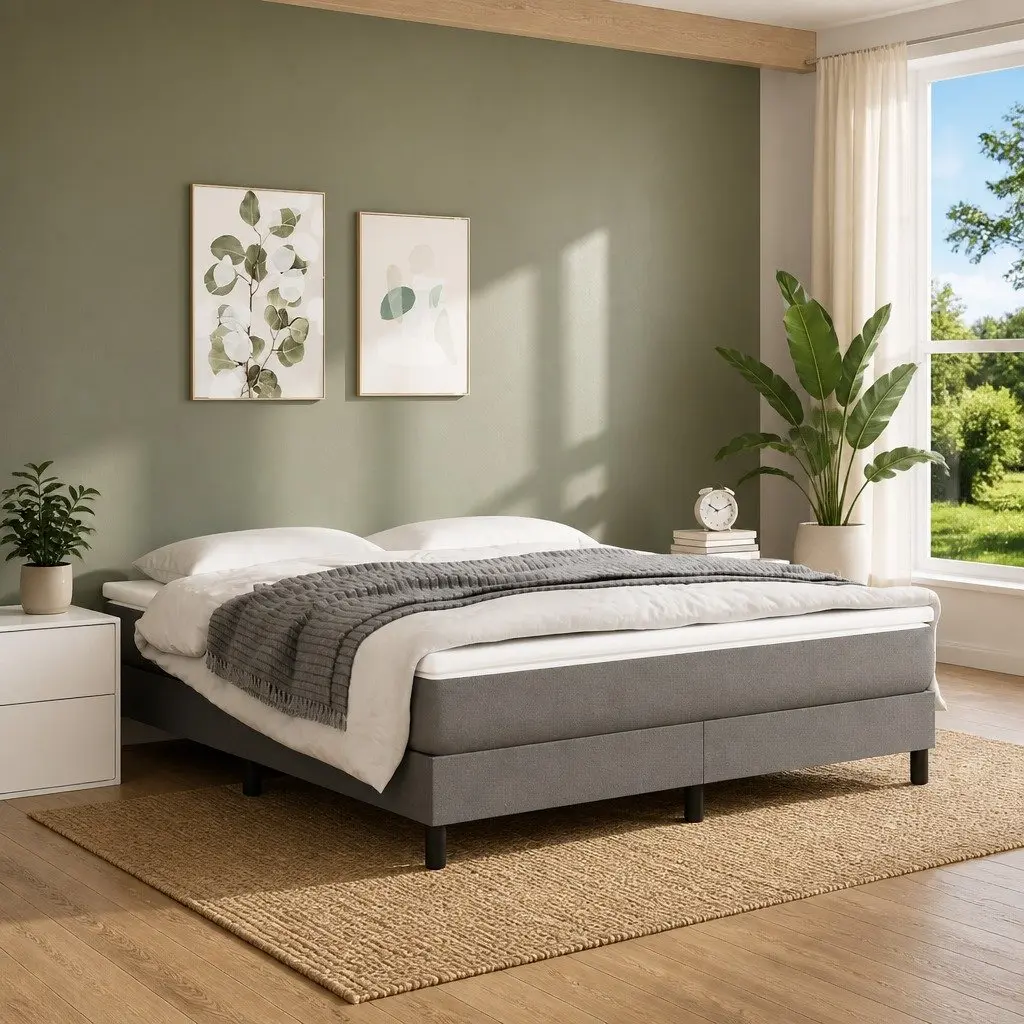 Pocket Spring Bed Mattress Medium Firm Grey 152x203x20cm