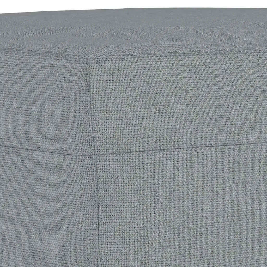 Footstool Compact Fabric Grey 70x55x41cm Living Room Furniture