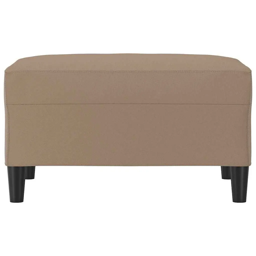 Ottoman Faux Leather Footstool Compact Brown