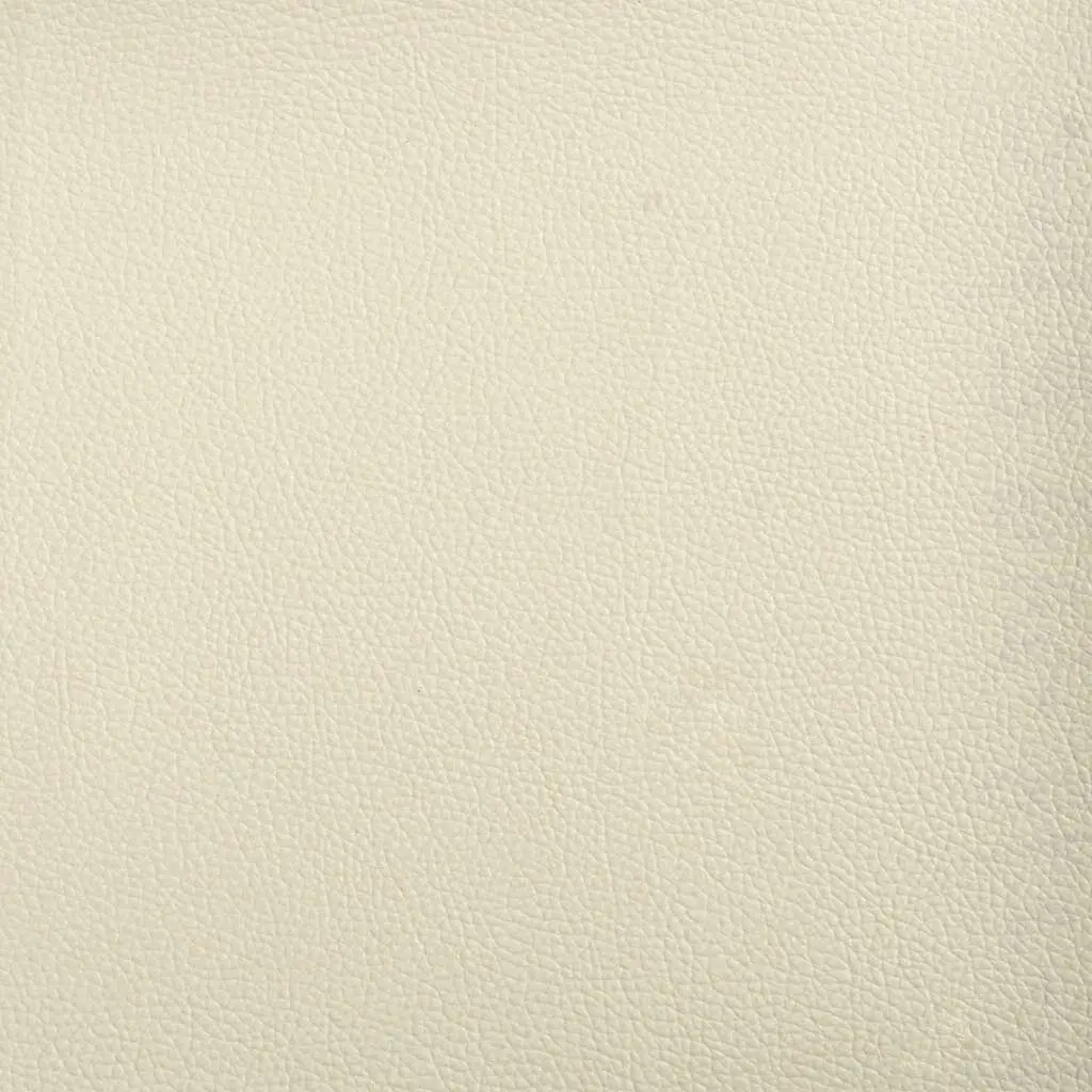 Footstool Compact Faux Leather Ottoman Cream