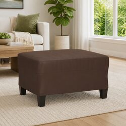 Faux Leather Ottoman Footstool 70x55x41 cm Brown