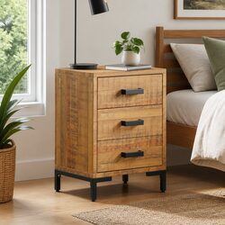 Bedside Storage Cabinet 40x30x55 cm Solid Pinewood