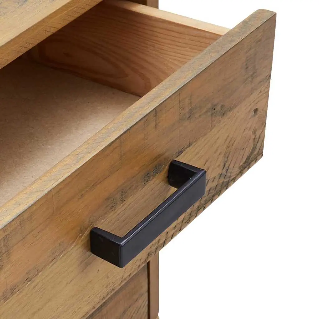 Bedside Table Solid Pinewood Vintage Industrial Brown 40x30x55 cm