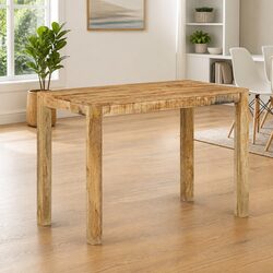 Brown Solid Mango Wood Dining Table 110x55x76 cm