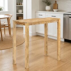 Bar Table with Solid Mango Wood Construction, 112x55x108 cm