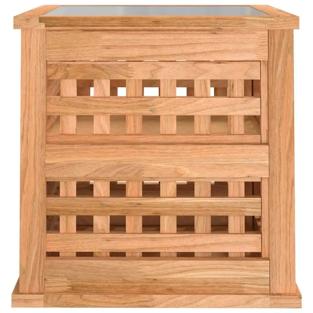 Bedside Cabinets Solid Wood Storage Drawers 34 cm Brown 2 Piece