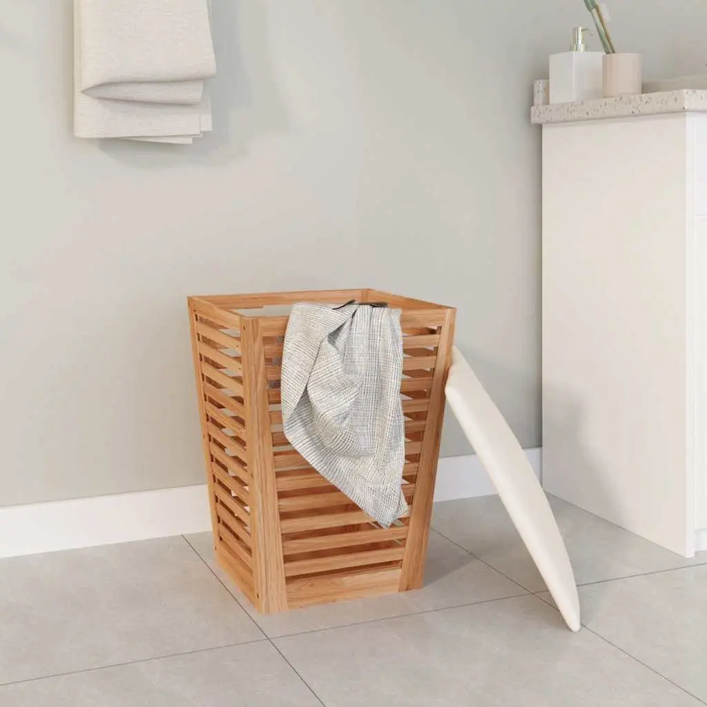 Wooden Bathroom Storage Stool with Cushioned Lid 40.5cm Brown
