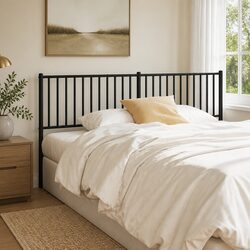 Metal Headboard Black 180cm with Durable Steel Frame