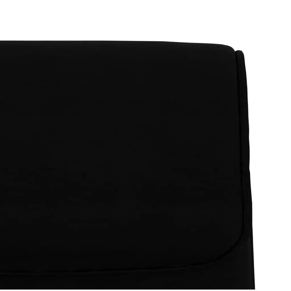 Black Faux Leather Bench Seating Upholstered Padded Back Rest Home Furniture