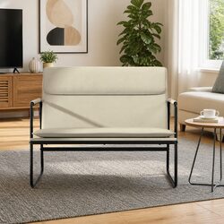 Cream Faux Leather Upholstered Bench Specifications
