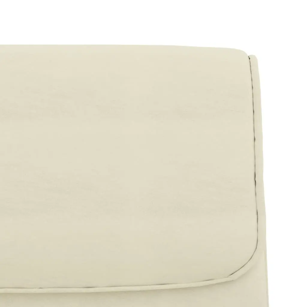 Cream Faux Leather Bench Upholstered Seating Furniture Lounge Chair Relaxation