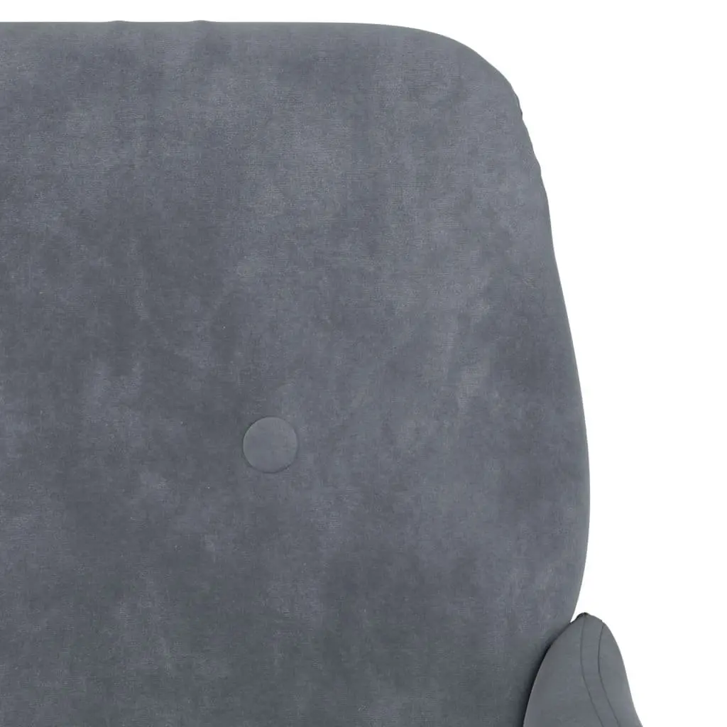 Bench Velvet Padded Seat Dark Grey Upholstered Comfort Living Room Furniture