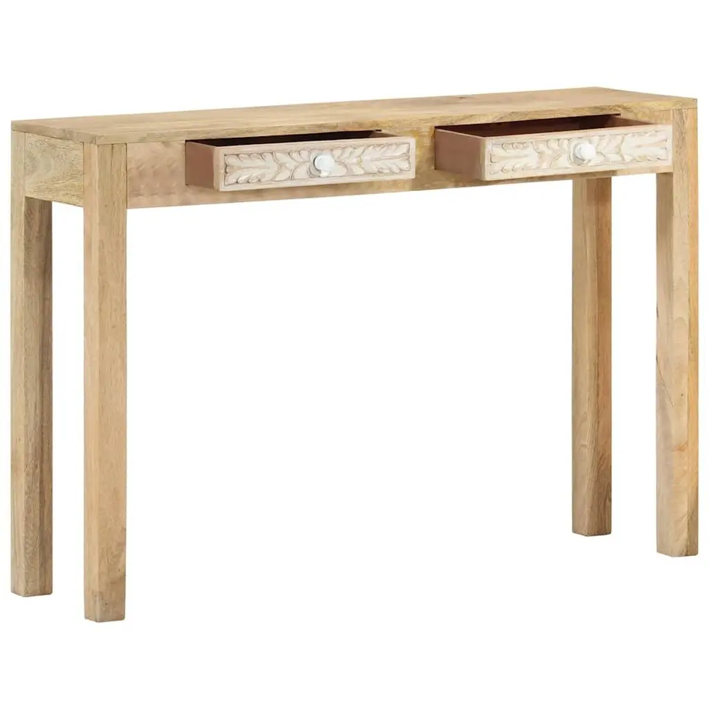 Console Table Storage Drawers 110x30x75 cm Solid Mango Wood Brown