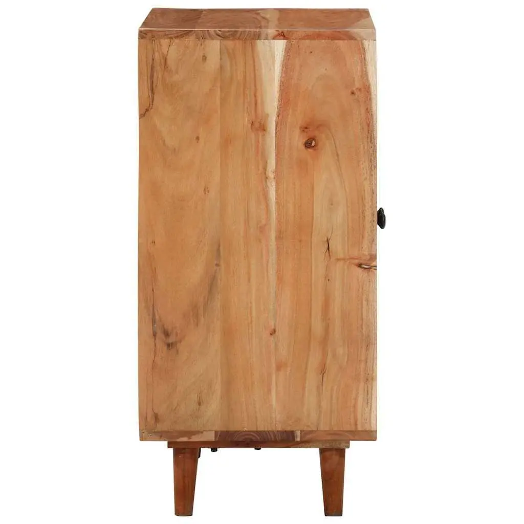Solid Wood Sideboard Storage Cabinet with Doors and Compartments Brown 60W x 35D x 74H cm
