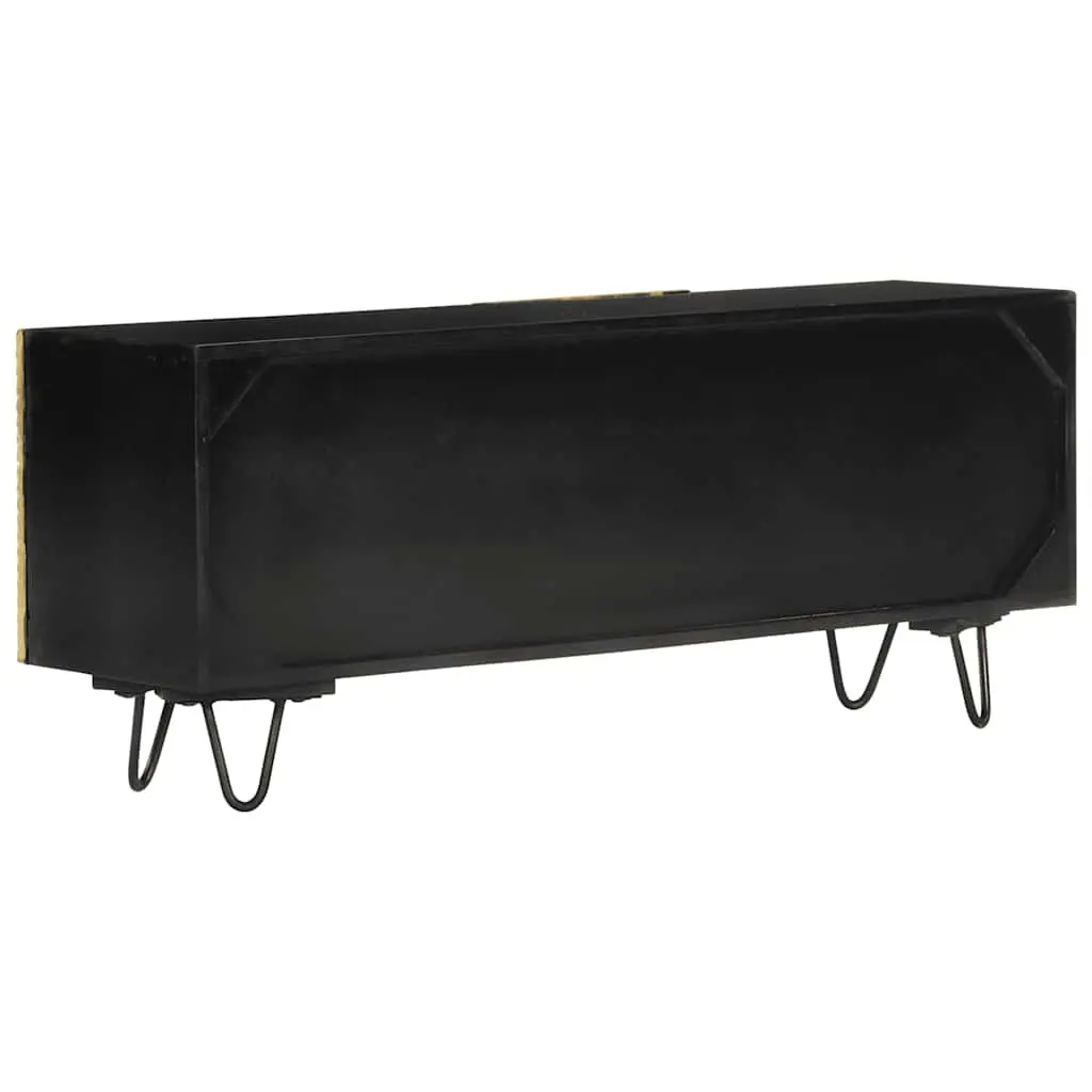 Solid Wood TV Cabinet Durable 110x30x45cm Gold