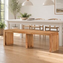 Acacia Wood Bench 160x38x45 cm for Kitchen and Hallway