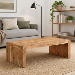 Coffee Table Brown 110x55x35 cm Solid Acacia Wood