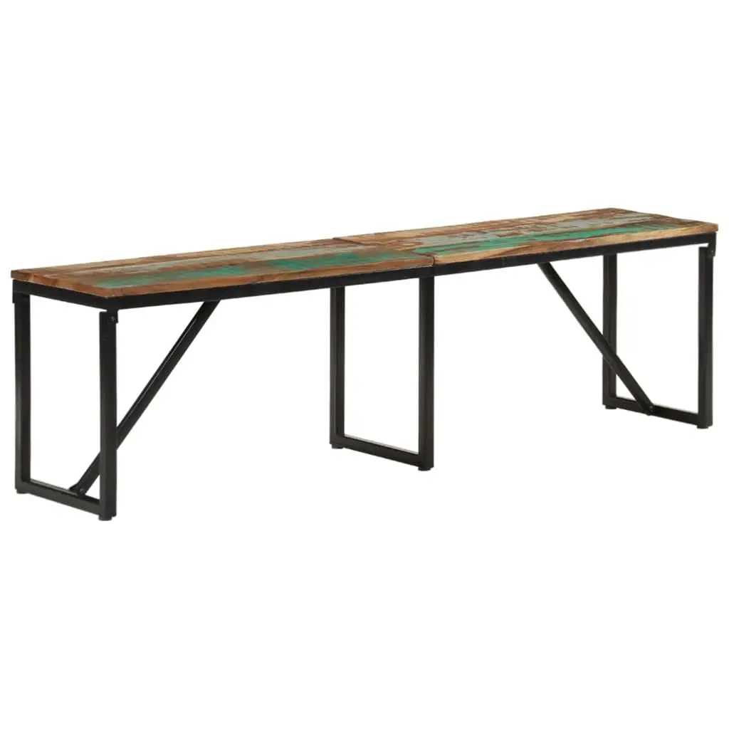 Reclaimed Wood Industrial Bench Sturdy 160x35x46 cm Brown