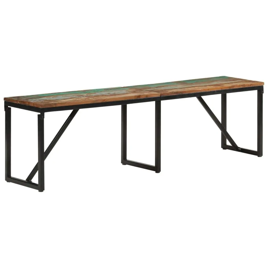 Reclaimed Wood Industrial Bench Sturdy 160x35x46 cm Brown