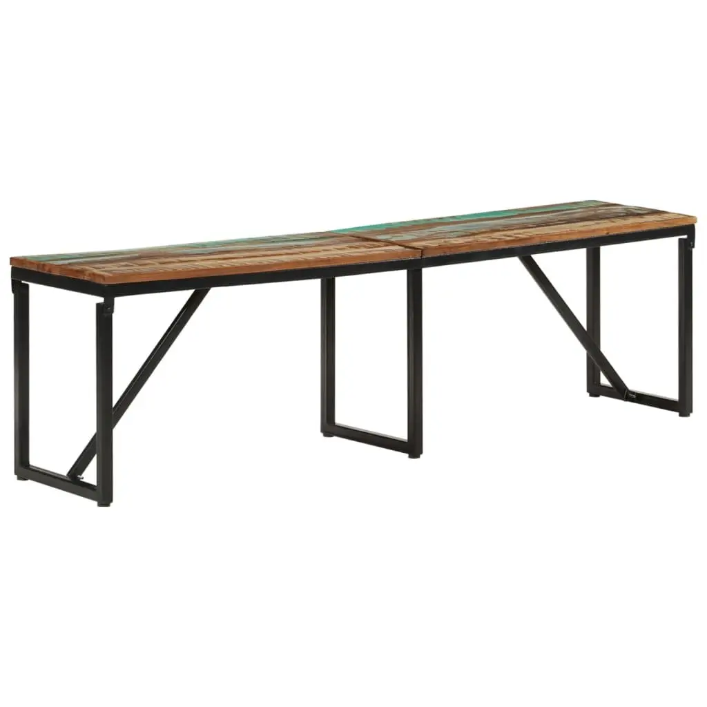 Reclaimed Wood Industrial Bench Sturdy 160x35x46 cm Brown