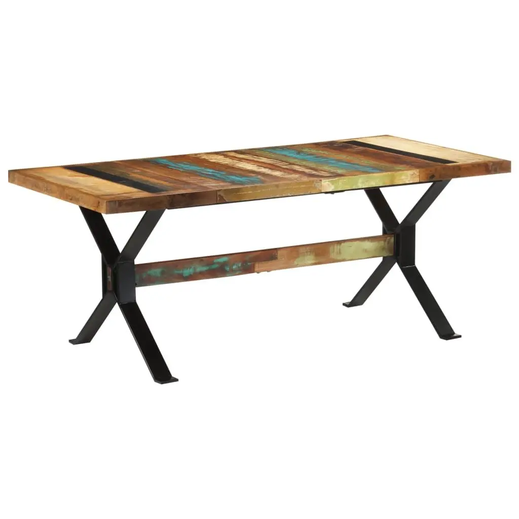 Dining Table Vintage Solid Reclaimed Wood 180x90x73cm Brown