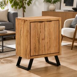 Solid Acacia Wood Sideboard with Two Doors