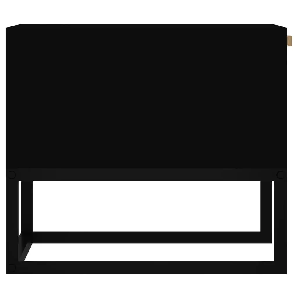 Coffee Table with 2 Drawers Storage Engineered Wood Black