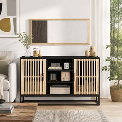 Engineered Wood Black Sideboard 105x30x65 cm
