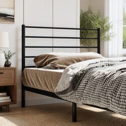 90 cm Metal Headboard in Black Steel
