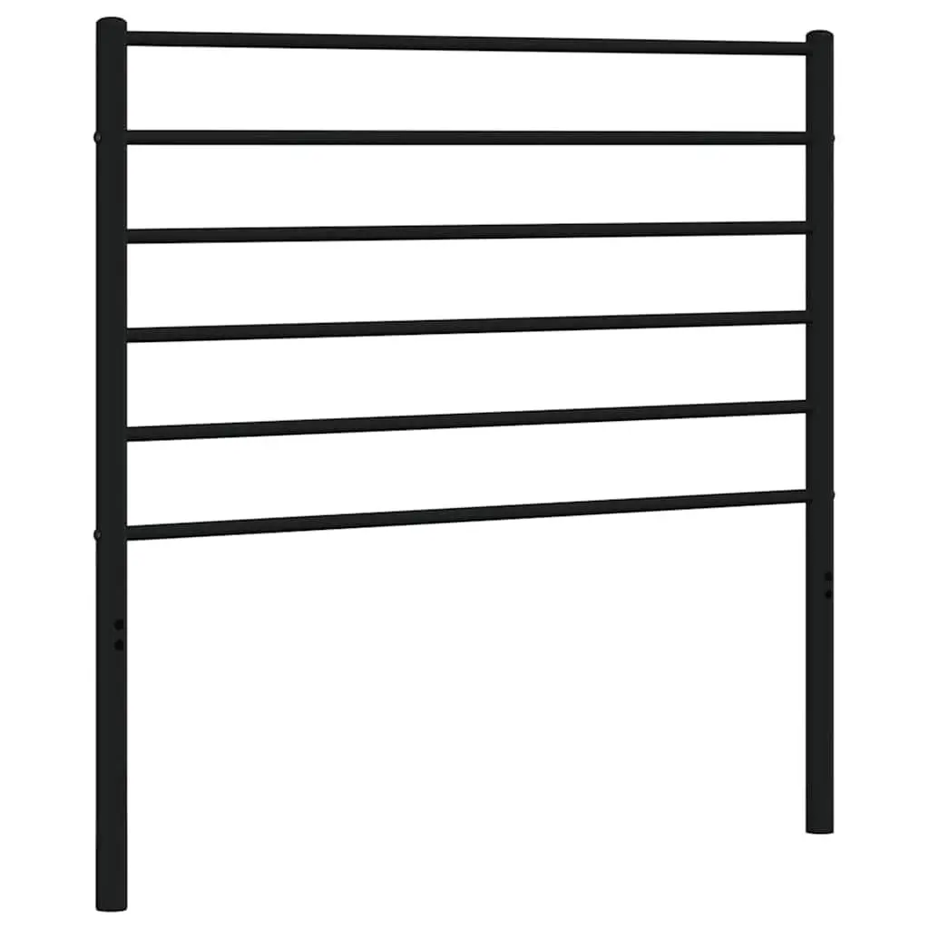 Metal Headboard Back Support 90cm Black Steel Frame