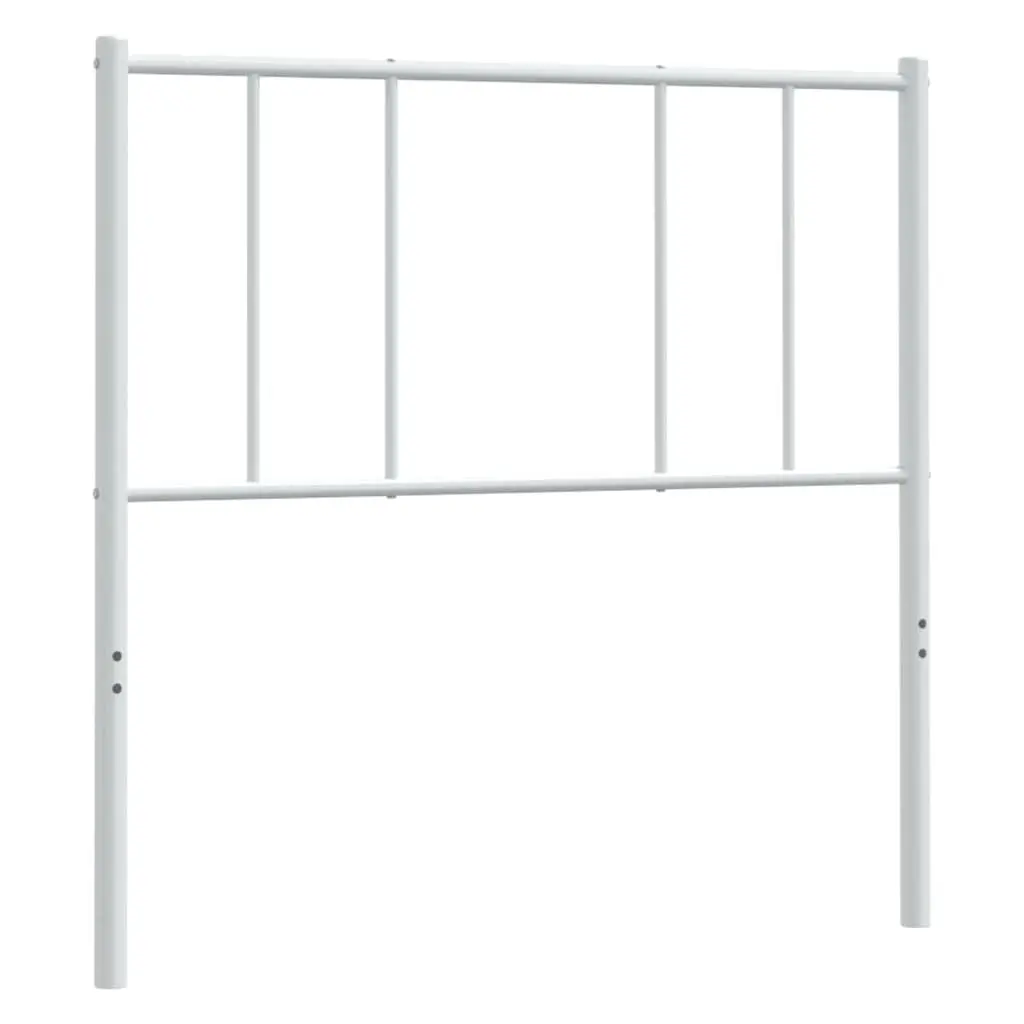 Metal Headboard Back Support 107cm White Powder Coated Steel Frame