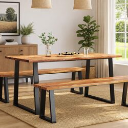 Dining Table 160x80x75 cm Solid Acacia Wood Construction
