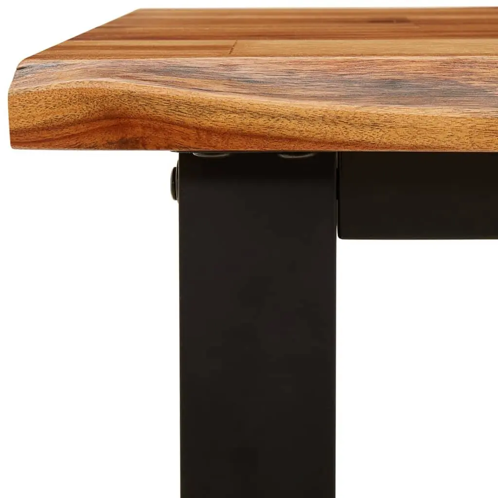 Solid Wood Bench Brown Live Edge 110cm Dining Room Furniture