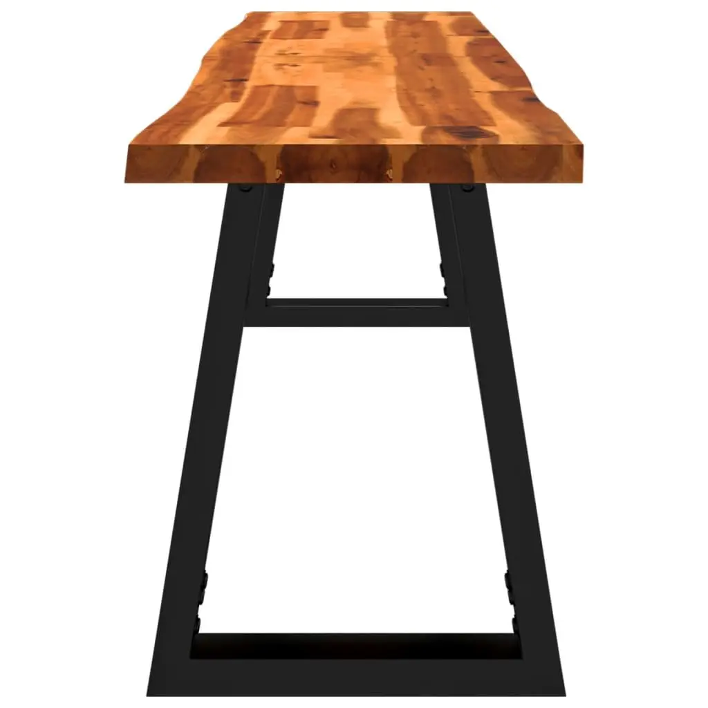 Solid Acacia Wood Bench Live Edge 160cm Brown Dining Hallway Seating Furniture