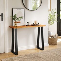 Acacia Wood Console Table with U-Shaped Legs
