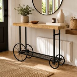 Solid Mango Wood Console Table 112x36x76 cm
